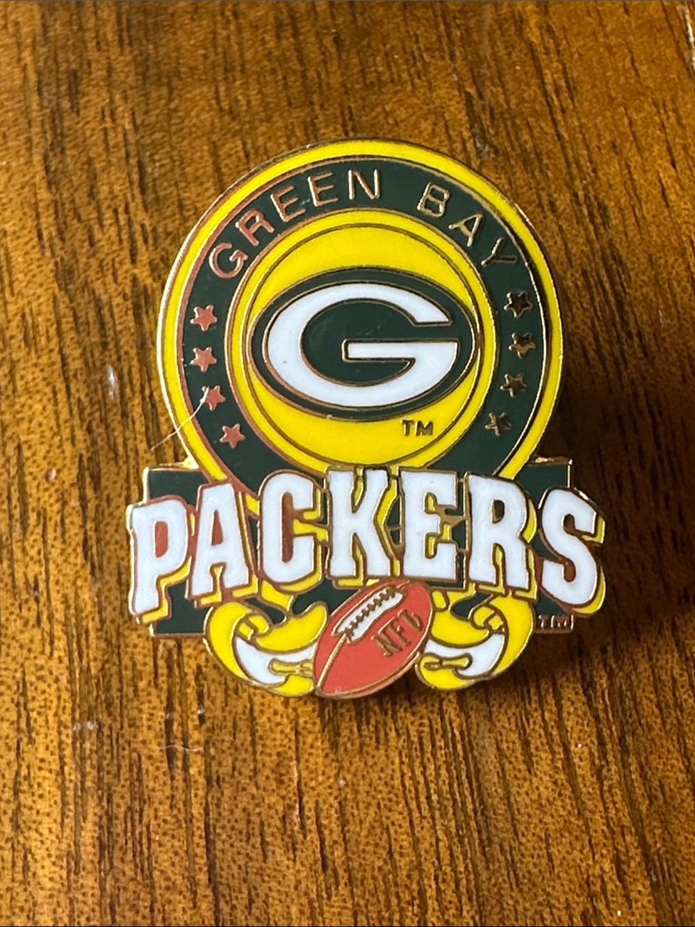 Vintage 1993 Peter David Inc. Green Bay Packers Enamel Lapel or Hat Pin